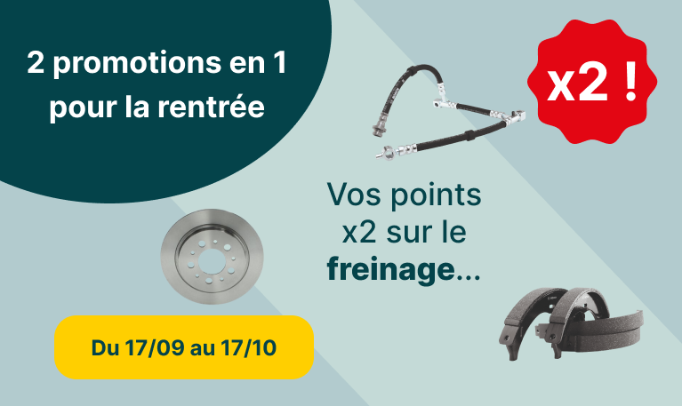 promotion freinage, vos points x2